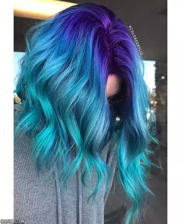 Blue And Purple Short Hair