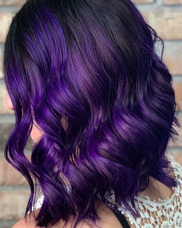 Short Hairstyles With Purple Highlights