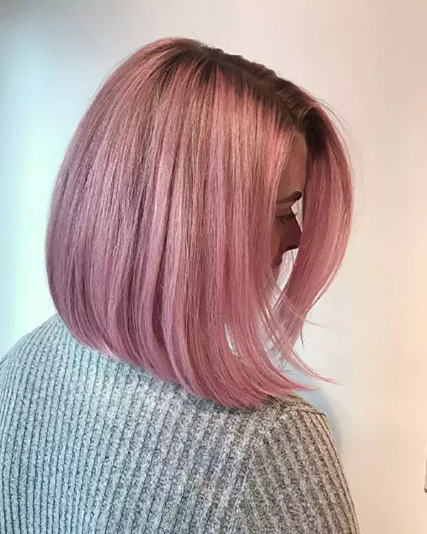 Light Pink with Brown Roots