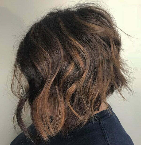 Tousled Inverted Bob with Uneven Layers