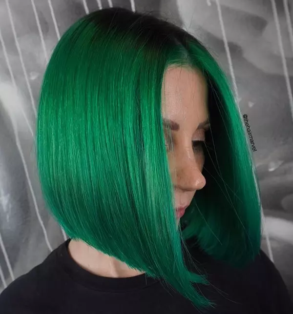 Green Bob Hair