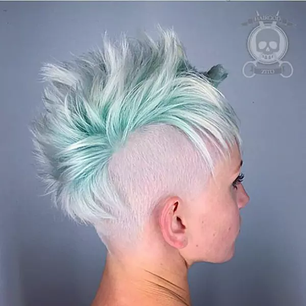 Pastel Blue Undercut Hairstyle