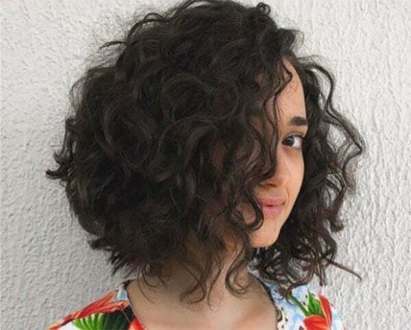 Curly Lob Haircut