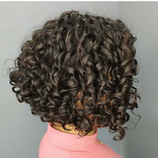 Inverted Bob Curly Hair