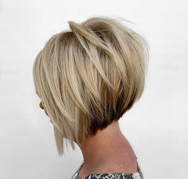 Blonde Inverted Bob with Angled Layers