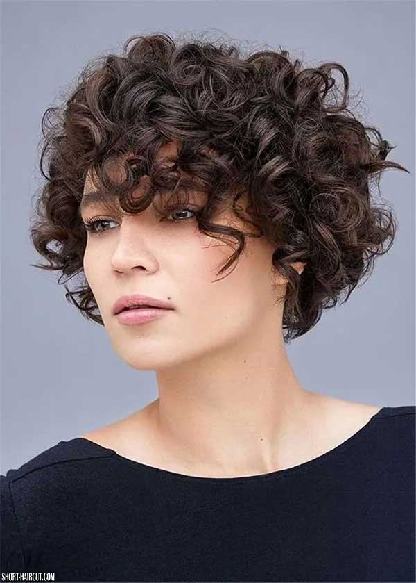 Very Short Curly Bob Hairstyles