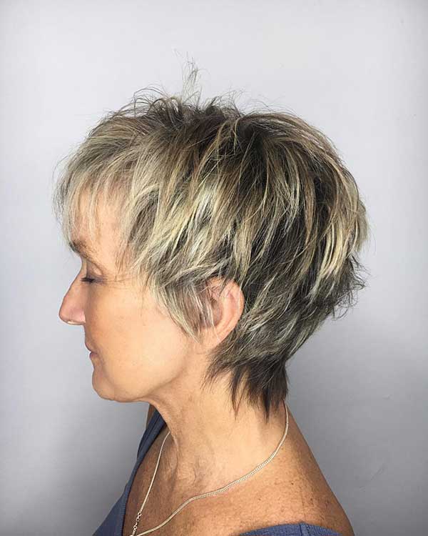 Short and Texturized with Top Choppy Layers for Women Over 50
