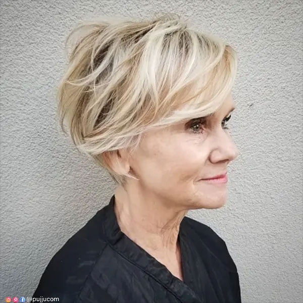 Long Pixie Haircuts For Older Women