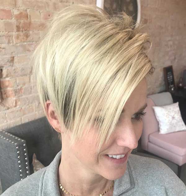 Cool Long Pixie with Straight Bangs