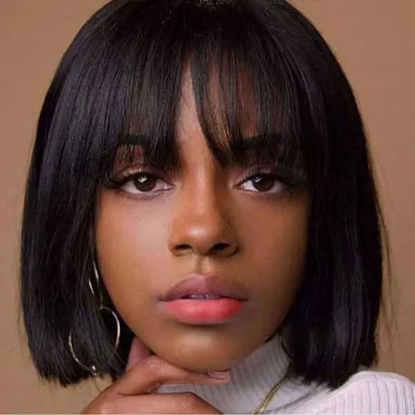 Short Straight Hairstyles For Black Hair