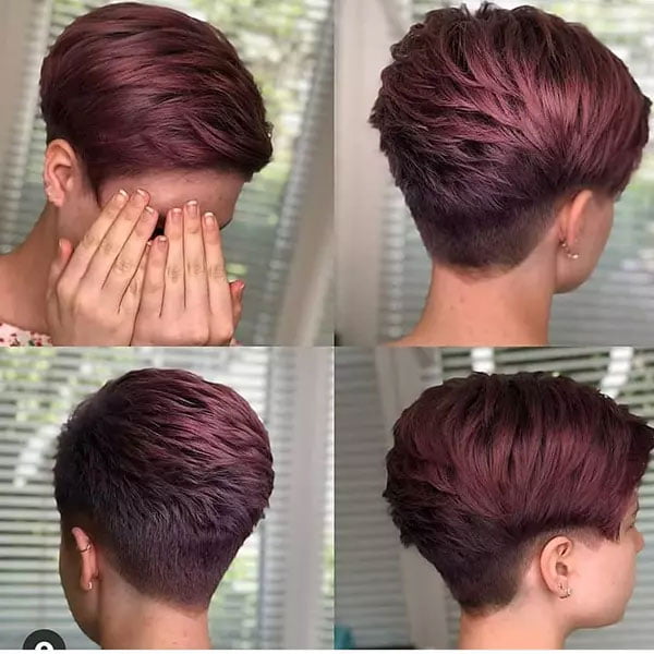 Pixie Cut Front And Back View