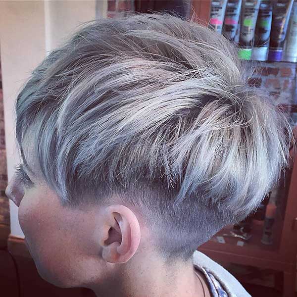Silver Hair Pixie Hairstyle
