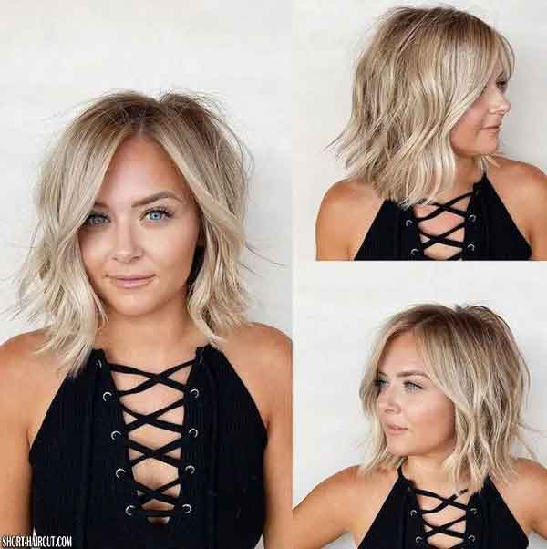 Lob Haircut For Round Faces