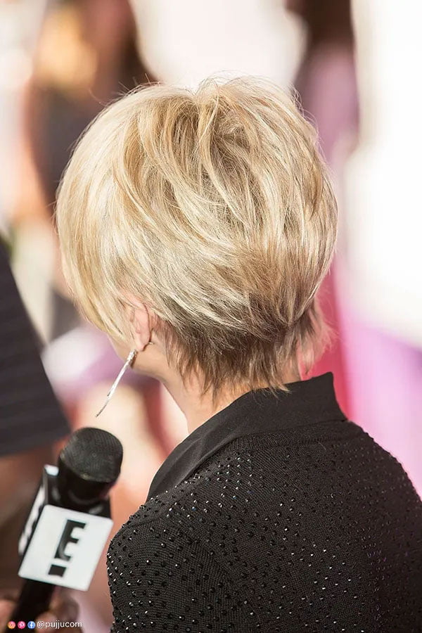 Vista posterior de los cortes de pelo Pixie
