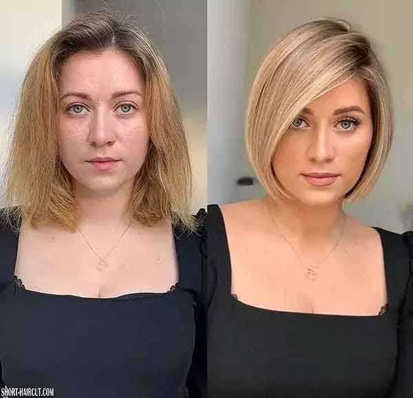 Short Bob For Round Face