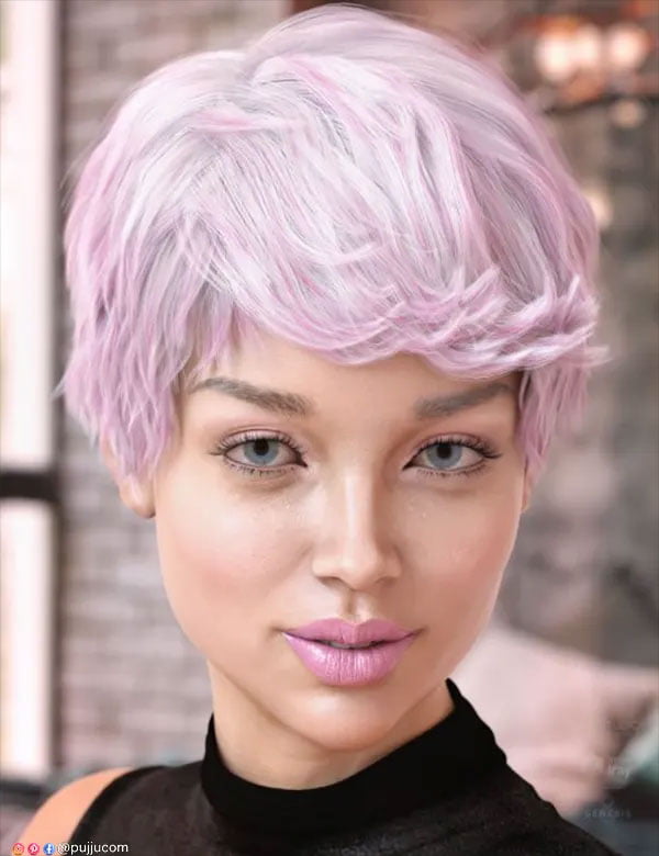Pixie Cut Pink Hair