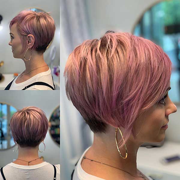 Pixie Cut Pink Hair