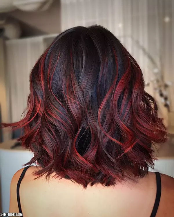 Red Ombre Hair Short