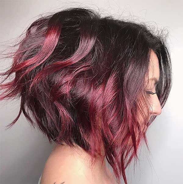 Red Ombre Short Hair