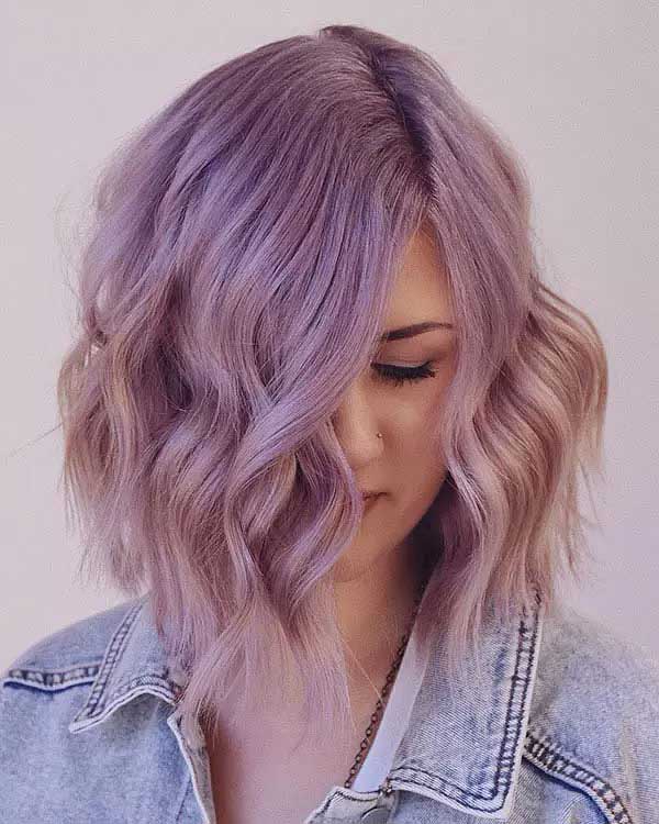 Purple To Pink Ombre Short Hair