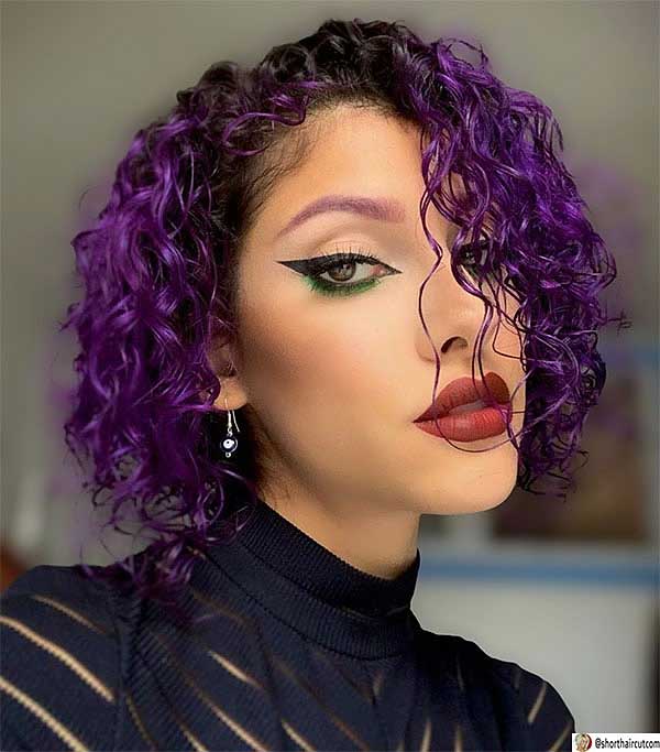 Purple Ombre Short Hair
