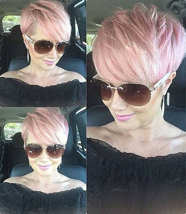 Blonde And Pink Short Hair