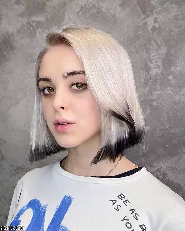Short Two Tone Blonde Hairstyles