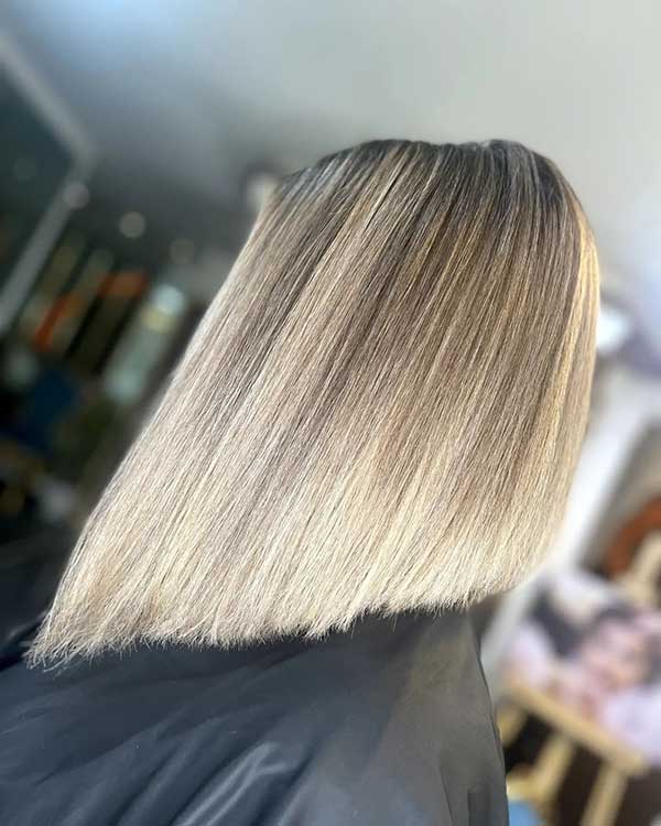 Brown To Blonde Ombre Short Straight Hair