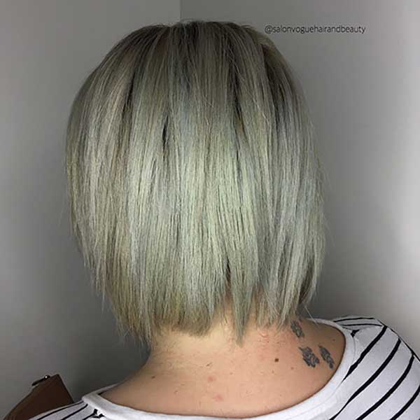 Short Hair With Ash Blonde Color