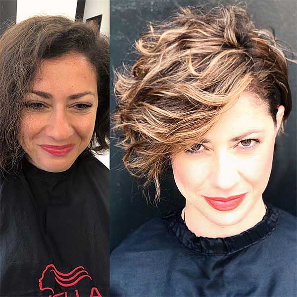 Curly Bob For Oval Face