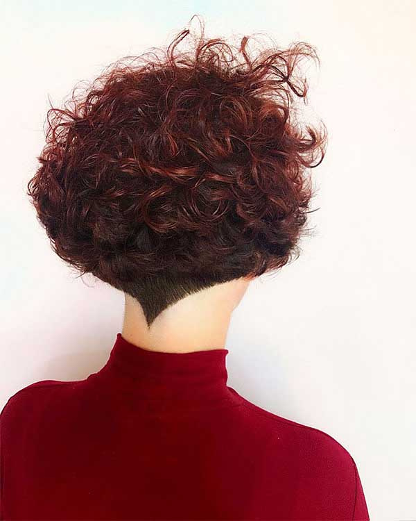 Dark Red Short Curly Hair