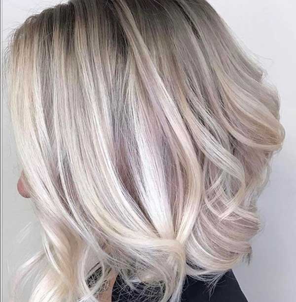 Brown To Platinum Blonde Ombre Short Hair