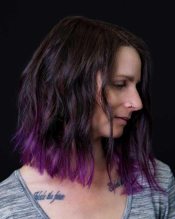 Dark Purple Short Hair