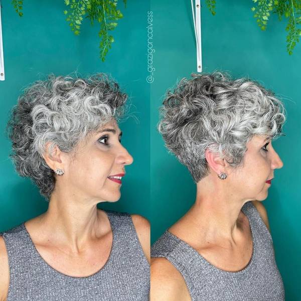 Short Pixie Cuts For Curly Hair Over 50