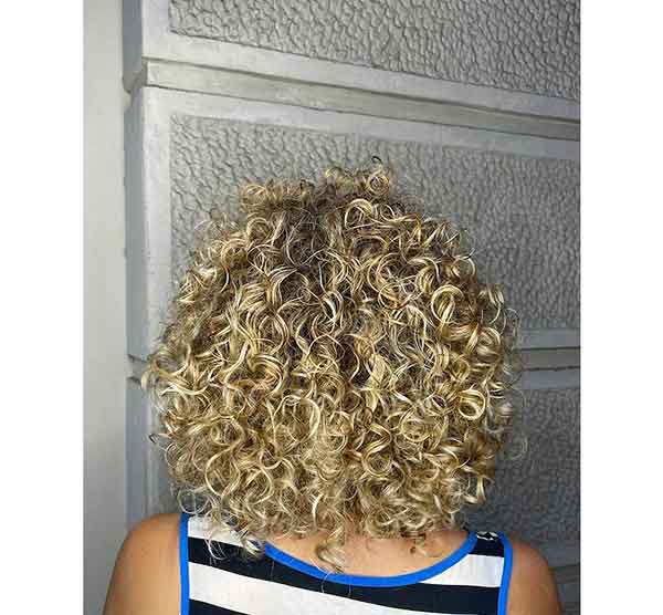 Short Curly Hair With Highlights