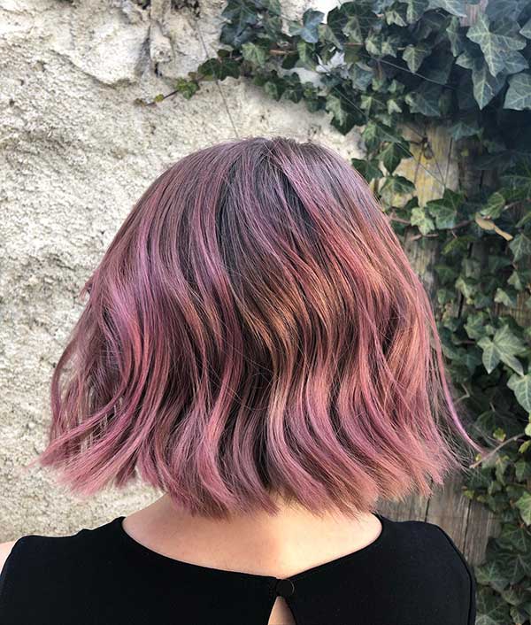 Pink Balayage Short Hair