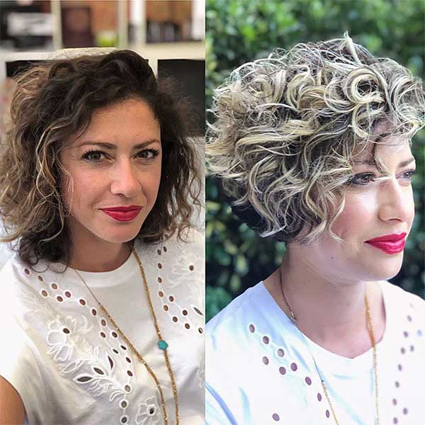 Chubby Face Short Curly Hairstyles