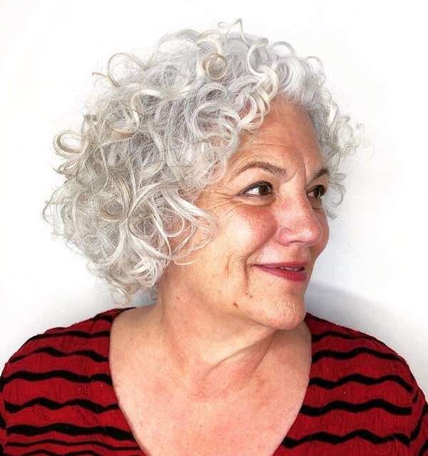 Short Hairstyles For Fine Curly Hair Over 50