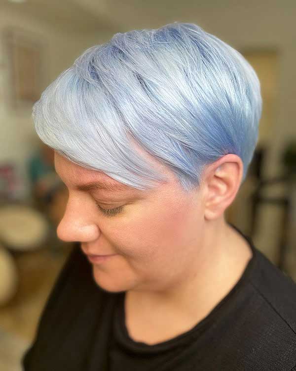 Silver Blue Pixie Hair