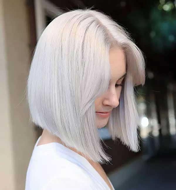 Bleached Platinum Blonde Short Natural Hair