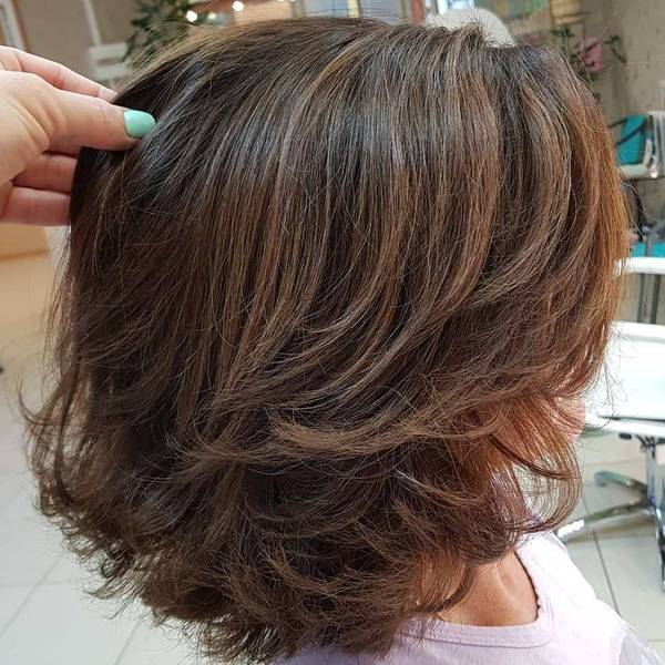 Shoulder Length Layered Bob For Thick Hair