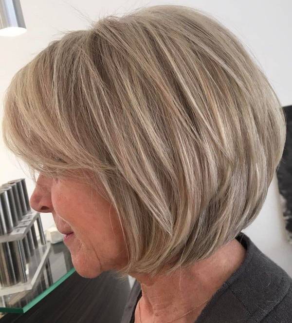 Layered Bob With Bangs For Thick Hair