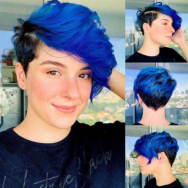 Blue Pixie Hair