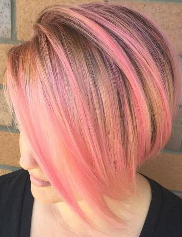 Straight Blonde Pink Hair