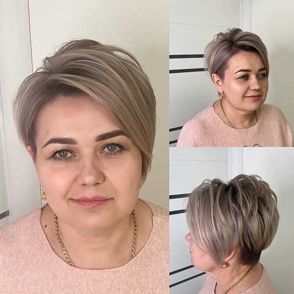 Chubby Face Double Chin Pixie Cut Short Hairstyles