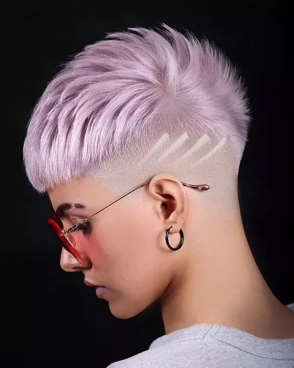 Short Pixie Cuts With Shaved Sides