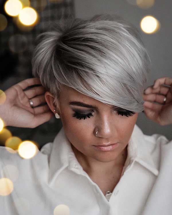 Short Thick Hair With Side Bangs