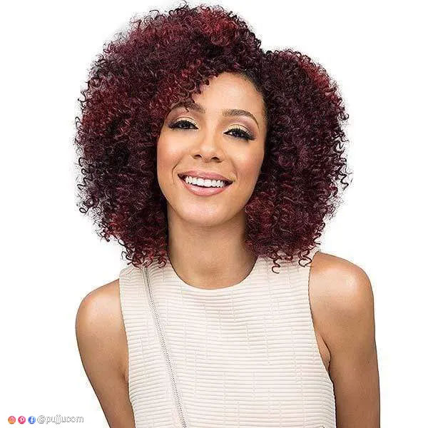Side Part Curly Weave Short