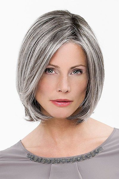 Short Grey Hair With White Highlights