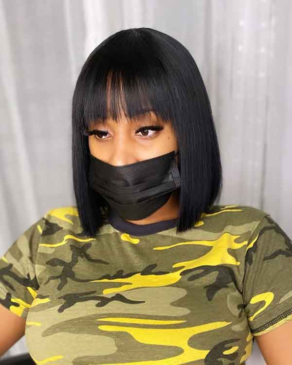 Blunt Cut Bob With Chinese Bangs